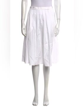 Vince Pleated Accents Midi Length Skirt